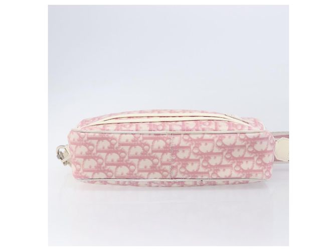 Christian Dior Trotter Canvas Shoulder Bag PVC Pink Silver - vista 10