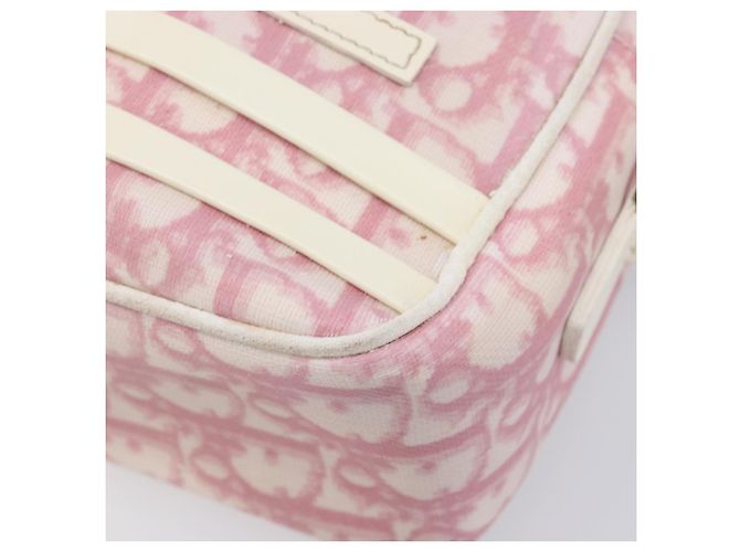 Christian Dior Trotter Canvas Shoulder Bag PVC Pink Silver - vista 11