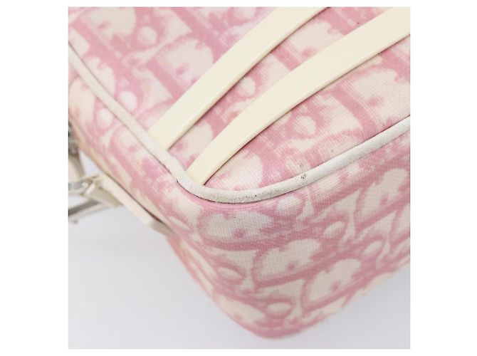 Christian Dior Trotter Canvas Shoulder Bag PVC Pink Silver - vista 12