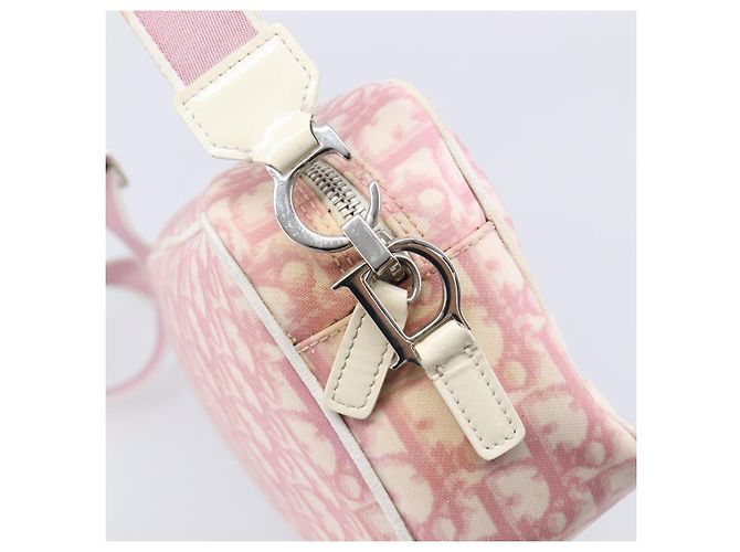 Christian Dior Trotter Canvas Shoulder Bag PVC Pink Silver - vista 15