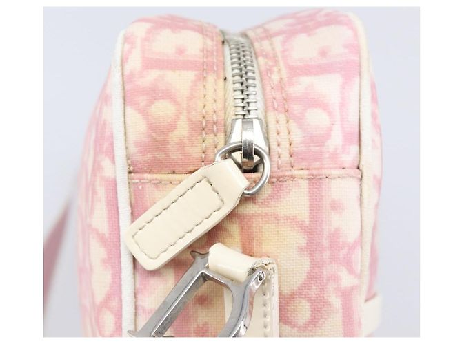 Christian Dior Trotter Canvas Shoulder Bag PVC Pink Silver - vista 16