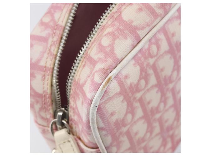 Christian Dior Trotter Canvas Shoulder Bag PVC Pink Silver - vista 17