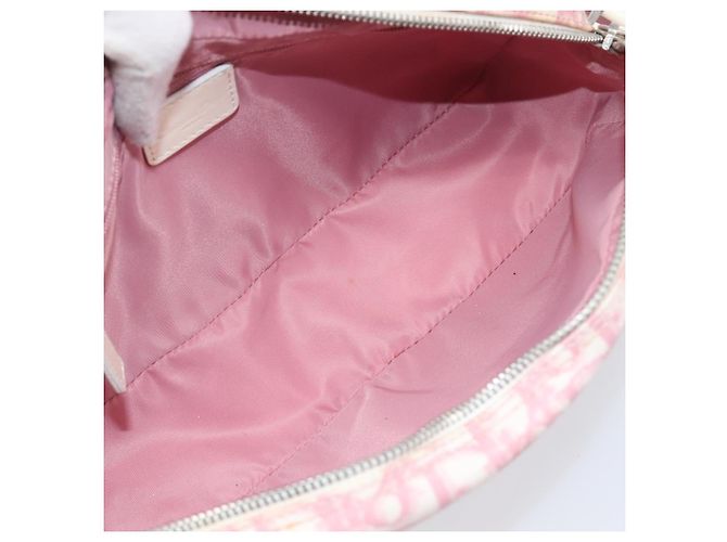 Christian Dior Trotter Canvas Shoulder Bag PVC Pink Silver - vista 19