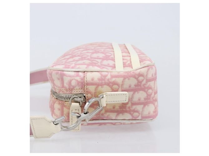 Christian Dior Trotter Canvas Shoulder Bag PVC Pink Silver - vista 5