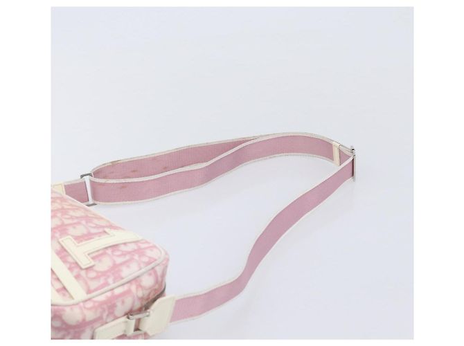 Christian Dior Trotter Canvas Shoulder Bag PVC Pink Silver - vista 8