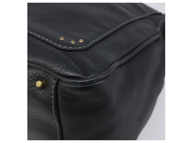 Chloé Chloe Paddington Shoulder Bag Leather Black Gold Silver - vista 10