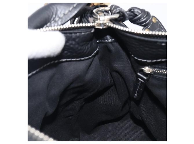 Chloé Chloe Paddington Shoulder Bag Leather Black Gold Silver - vista 22