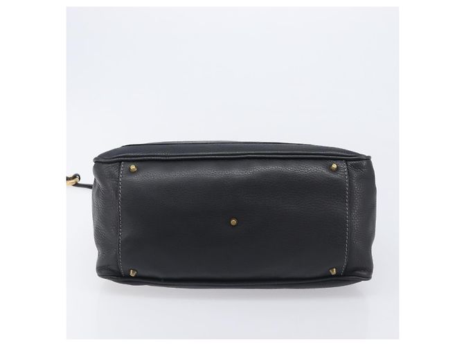 Chloé Chloe Paddington Shoulder Bag Leather Black Gold Silver - vista 9