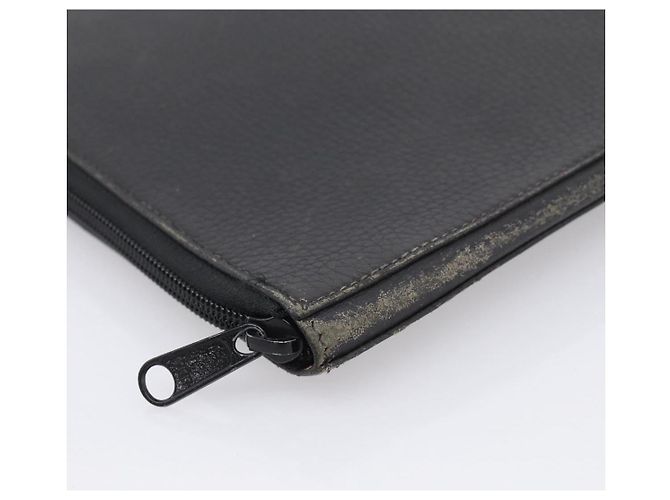 Hermès HERMES Clutch Bag Leather Black - vista 14