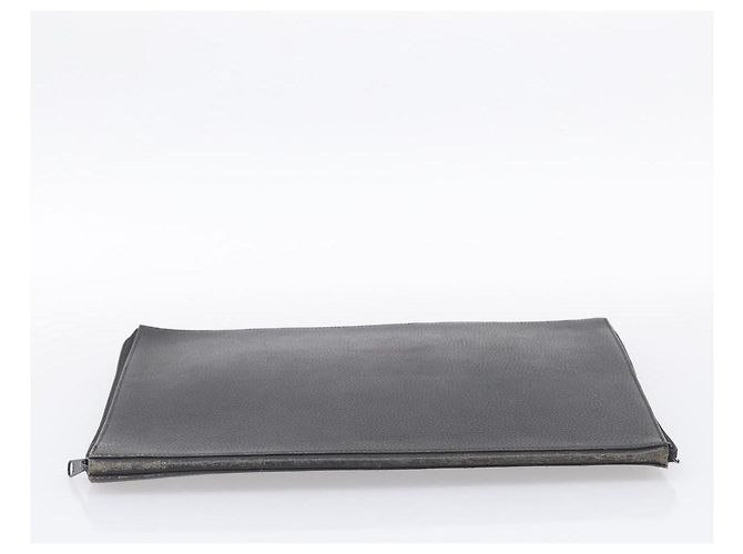 Hermès HERMES Clutch Bag Leather Black - vista 6