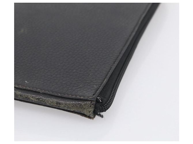 Hermès HERMES Clutch Bag Leather Black - vista 7