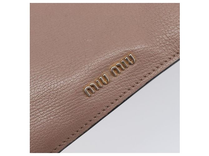 Miu Miu Madras Shoulder Bag Leather Purple Gray - vista 18
