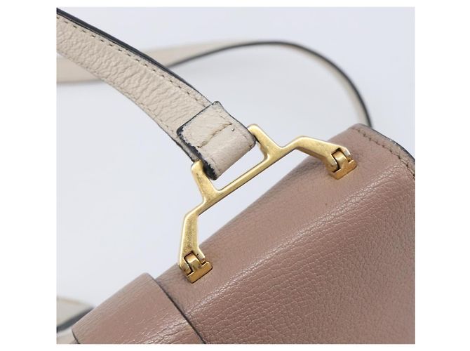 Miu Miu Madras Shoulder Bag Leather Purple Gray - vista 20