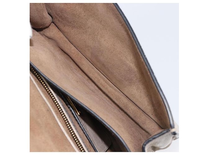 Miu Miu Madras Shoulder Bag Leather Purple Gray - vista 29