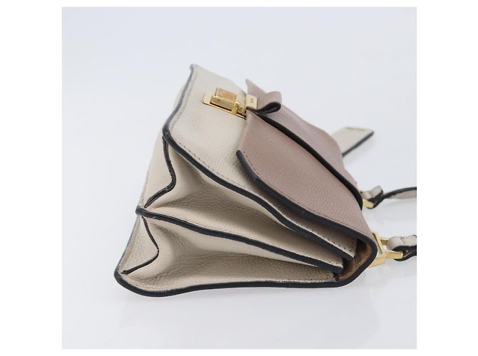 Miu Miu Madras Shoulder Bag Leather Purple Gray - vista 3