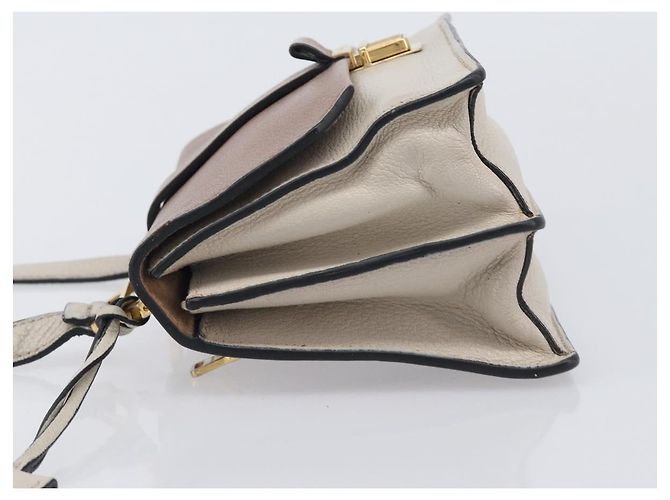 Miu Miu Madras Shoulder Bag Leather Purple Gray - vista 4