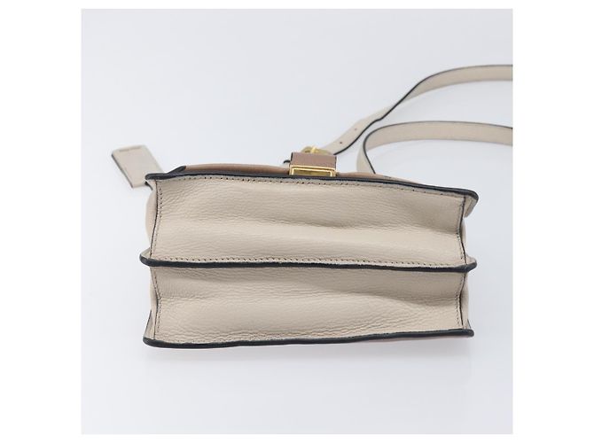 Miu Miu Madras Shoulder Bag Leather Purple Gray - vista 5