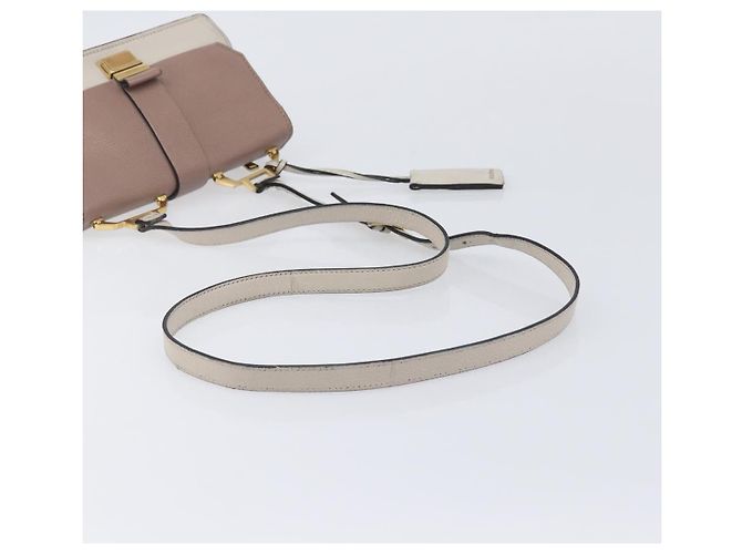 Miu Miu Madras Shoulder Bag Leather Purple Gray - vista 7