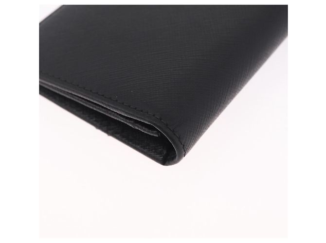 PRADA Long Wallet Safiano Leather Black Silver - vista 16