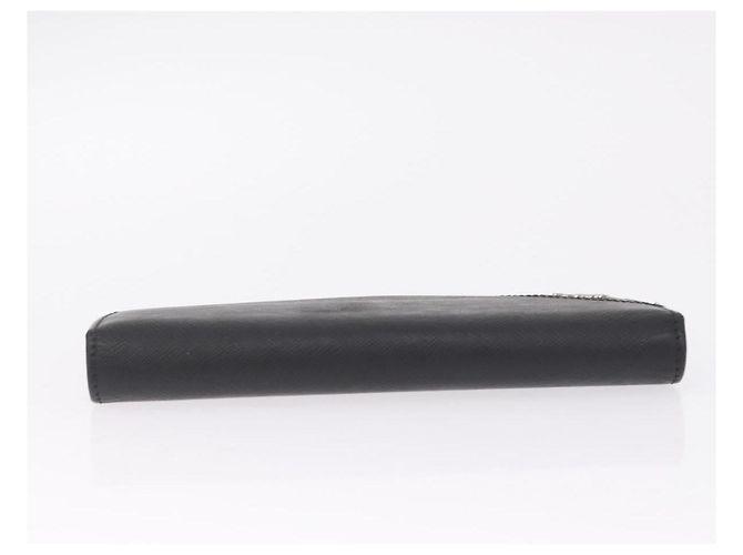 PRADA Long Wallet Safiano Leather Black Silver - vista 4