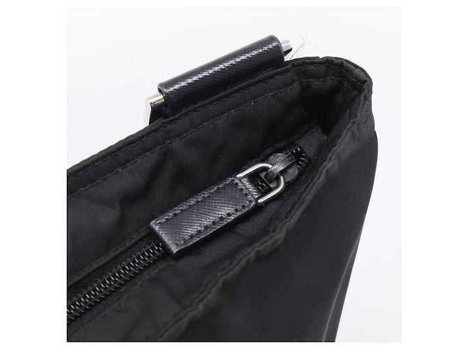 PRADA Schulttasche Nylon Black Silver - Ansicht 10