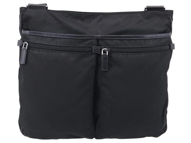 PRADA Schulttasche Nylon Black Silver - Ansicht 13