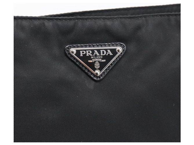 PRADA Schulttasche Nylon Black Silver - Ansicht 17