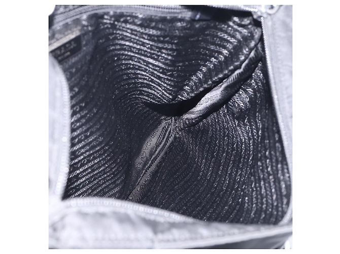 PRADA Schulttasche Nylon Black Silver - Ansicht 19