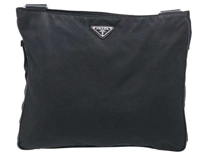 PRADA Schulttasche Nylon Black Silver - Ansicht 2