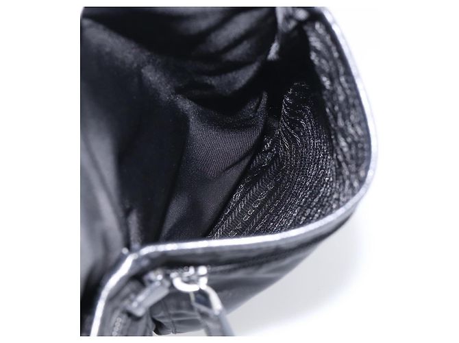 PRADA Schulttasche Nylon Black Silver - Ansicht 23