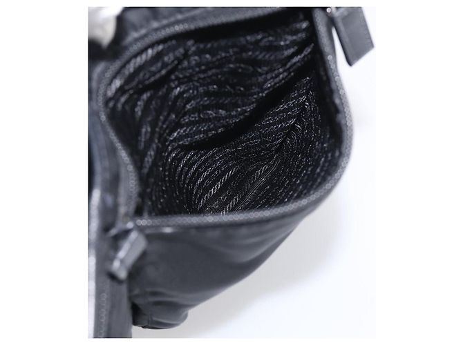 PRADA Schulttasche Nylon Black Silver - Ansicht 24