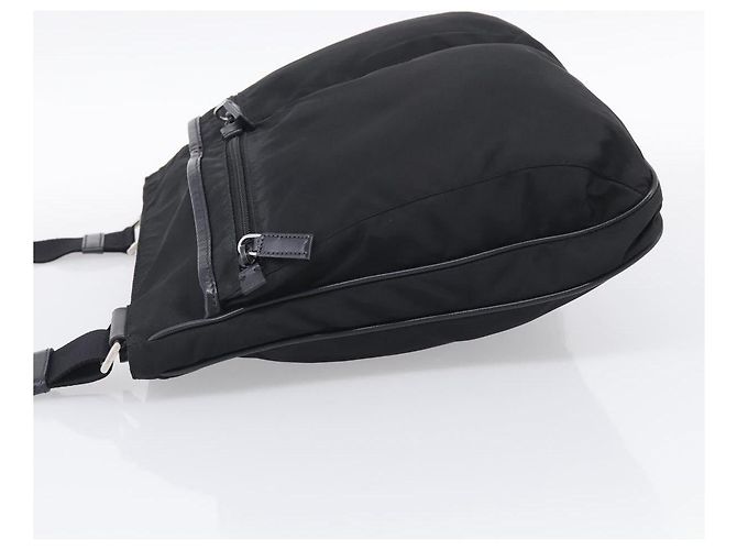 PRADA Schulttasche Nylon Black Silver - Ansicht 3