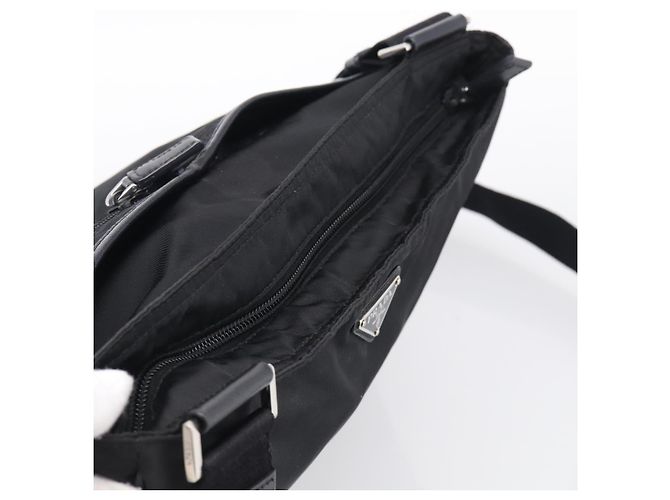 PRADA Schulttasche Nylon Black Silver - Ansicht 6