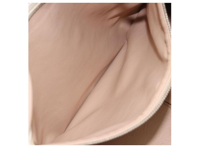 Christian Dior Chain Tote Bag Leather Beige Silver - vista 22