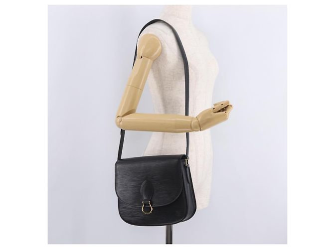 Saint-Cloud LOUIS VUITTON Epi Saint Cloud GM Shoulder Bag Black M52192 LV - vista 29