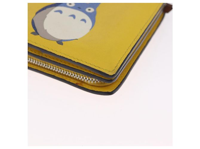 LOEWE x Studio Ghibli Medium Totoro Wallet Leather Yellow Silver - vista 14