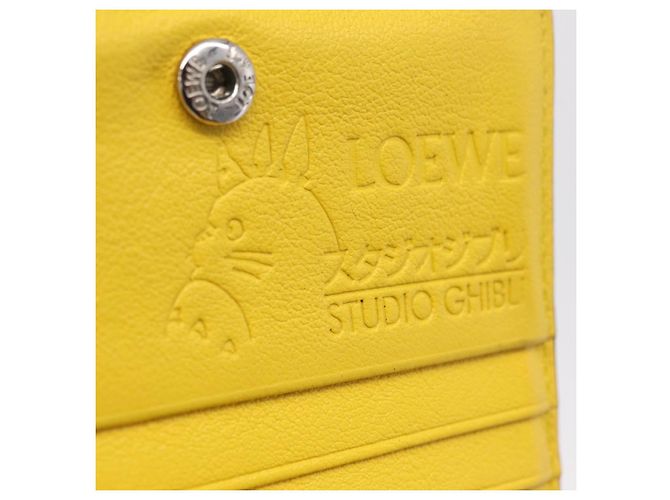 LOEWE x Studio Ghibli Medium Totoro Wallet Leather Yellow Silver - vista 19