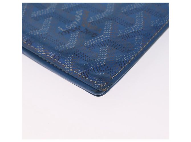 Goyard Herringbone Long Wallet PVC Leather Blue Silver - vista 8