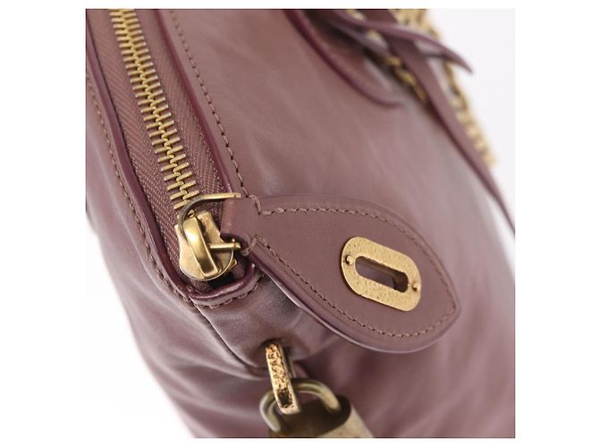 LOUIS VUITTON Lockit Chain Hand Bag Leather Rose M94358 LV - vista 21