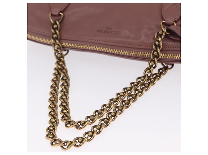 LOUIS VUITTON Lockit Chain Hand Bag Leather Rose M94358 LV - vista 7
