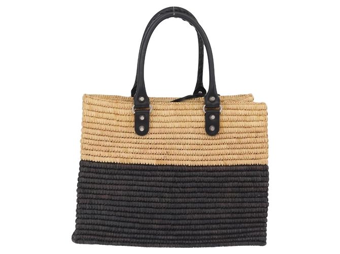 Balenciaga Hand Bag Raffia Beige Silver 339560 - vista 2