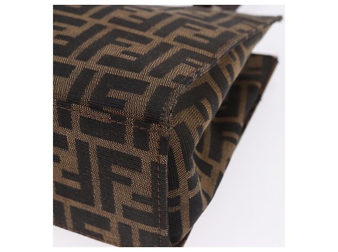 FENDI Zucca Canvas Mamma Baguette Hand Bag Black Brown - vista 13
