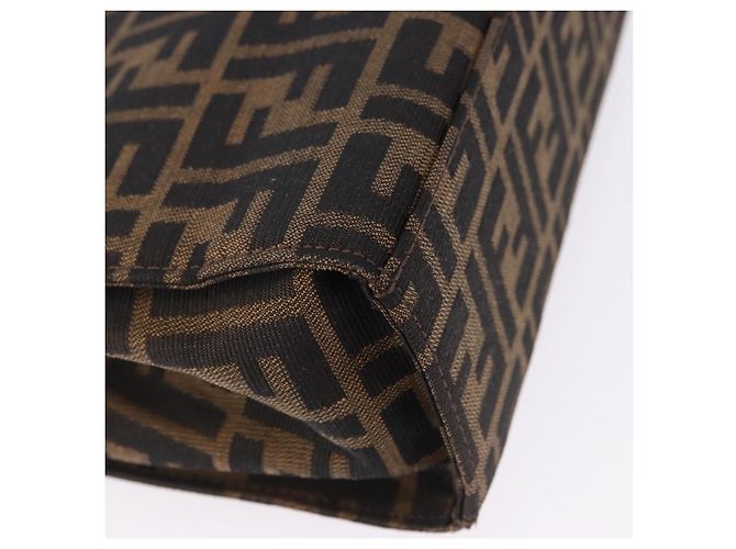 FENDI Zucca Canvas Mamma Baguette Hand Bag Black Brown - vista 14