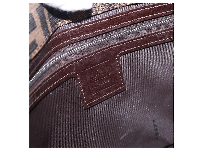 FENDI Zucca Canvas Mamma Baguette Hand Bag Black Brown - vista 19