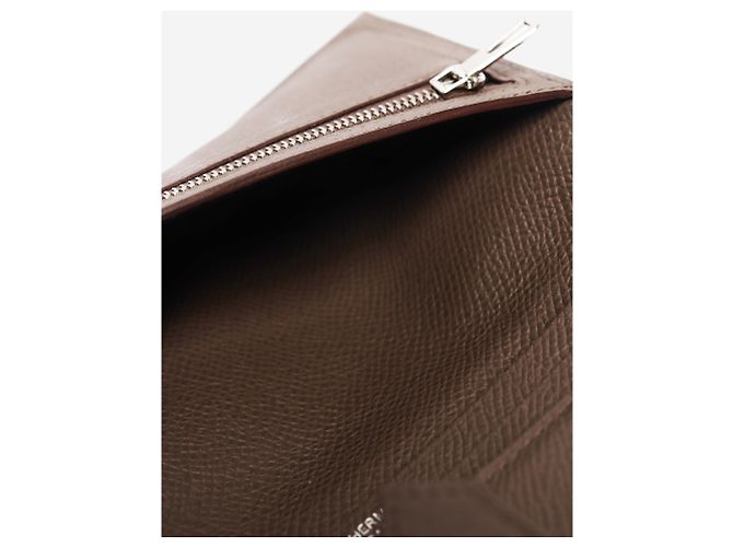 Béarn Hermès Cartera Bearn de piel Epsom Etoupe - vista 6