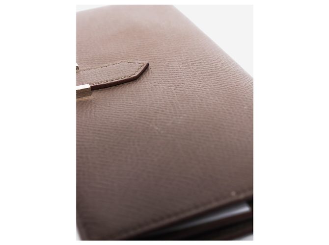 Béarn Hermès Cartera Bearn de piel Epsom Etoupe - vista 8