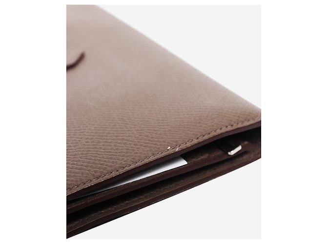 Béarn Hermès Cartera Bearn de piel Epsom Etoupe - vista 9