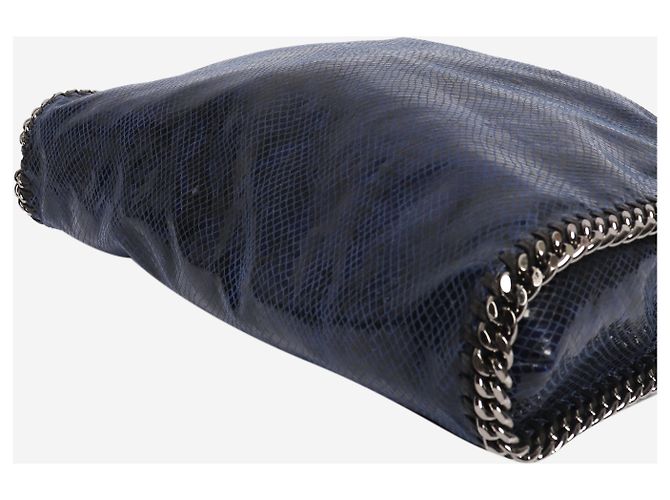 Stella Mc Cartney Falabella Shopper-Bag in Python-Optik Marineblau - Ansicht 4