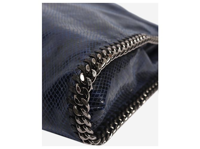 Stella Mc Cartney Falabella Shopper-Bag in Python-Optik Marineblau - Ansicht 5