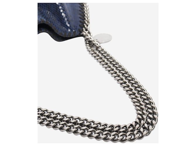 Stella Mc Cartney Falabella Shopper-Bag in Python-Optik Marineblau - Ansicht 7